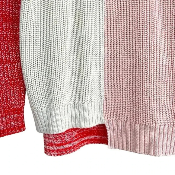 NWT Solid & Striped Sweater Max Asymmetrical Pullover Oversized Colorblock - Picture 4 of 6